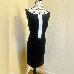 Nine West Career Chic Sophisticated Black and White Mini Dress